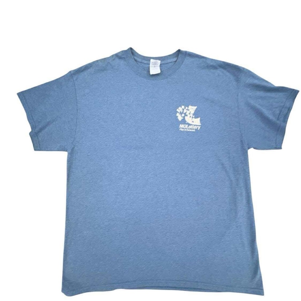 Gildan Ultra Cotton Blue MOLottery T-Shirt‎ Summer Playlist VIP Access XL
